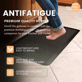 Kitchen Cushioned Mat - Non Slip Rug Pads Waterproof, Ergonomic Mat, 3/4 Inch Thick, Perfect Mat for Floor, Standing Desk Mat - Comfort at Home, Office, Mat for Sink (20 x36, Espresso)
