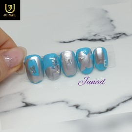 Celine OX handmade nail tips - Short C curve coffin / 셀린OX 수제네일팁 - 숏C커브코핀