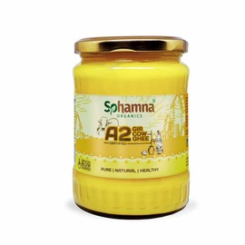 Sohamna Organics Premium A2 Gir Cow Cultured Desi Ghee – Natural Ghee | Vedic Bilona Two-Way Churned | Pure, Healthy, Non-GMO, Lab Certified, 500ml.