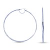 925 Large Sterling Silver Diamond-Cut Hoop Earrings Italian Design Click-Top