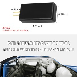 povtii 2 PCS Car SRS Airbag Simulator Tester, Comprehensive Airbag Fault Finding Diagnostic Repair Tool, Auto Airbag Testing Instrument Inspection Tool, Universal Car Accessories