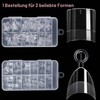 MOTIBACK 480 Piece Nail Tips Set Half Matte Almond &
