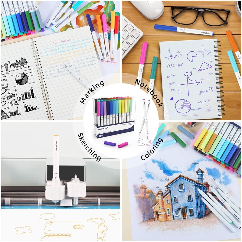 Welebar 0.4 Tip Pens Set For Cricut Maker/Maker 3/Explore 3/Air