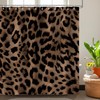 Emwnodti Sexy Leopard Print Shower Curtain，Wild Animal Cheetah Print Brown