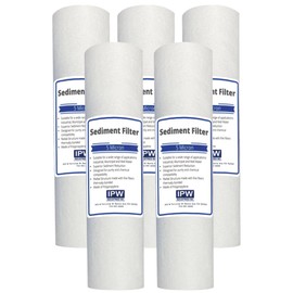 Pack of 5 Compatible Replacment filter set for GE GXWH04F GXWH20F GXWH20S GXRM10 GX1S01R Compatible Filters, 5 Micron Water Filter Cartridges by IPW Industries Inc.