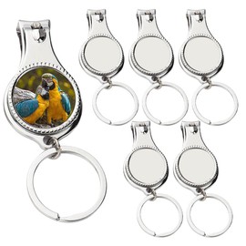 ZUYYON 6 Pack Sublimation Blanks Keychains Nail Clipper Metal Bottle Opener, Aluminum Heat Transfer Keychains DIY Blank Keychains For Birthday Anniversary Graduation Holiday Gifts(A)