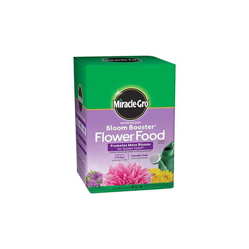Miracle-GRO 1-Pound 1360011 Water Soluble Bloom Booster Flower Food, 10-52-10,