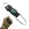 YIPFEN Compass Keyring with Thermometer Multifunctional Outdoor Navigation Tool Carabiner