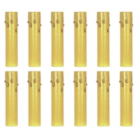 Ciata - 12 Pack - 6-inch Ivory Paper Drip Candle Covers with 13/16 inch Inside Diameter and 7/8 inch Outside Diameter (6-inch, Ivory Paper)