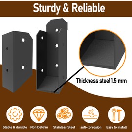 Prriszo 8 Pcs Deck Railing Bracket, 201 Stainless Steel 2 x 4 Deck Railing 30° Stair Connector, Railing Wood Post for Handrail and Wooden Stair end Connection Installation(4 Pairs)
