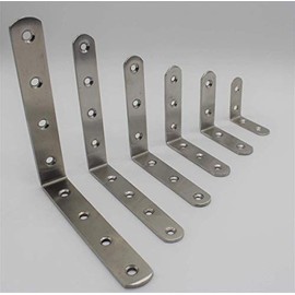 Euro Tische Stainless Steel Angle Connector, Bar Angle, Ideal for Indoor and Outdoor Use, Metal Angle in 6 Different Sizes, 5-15 cm