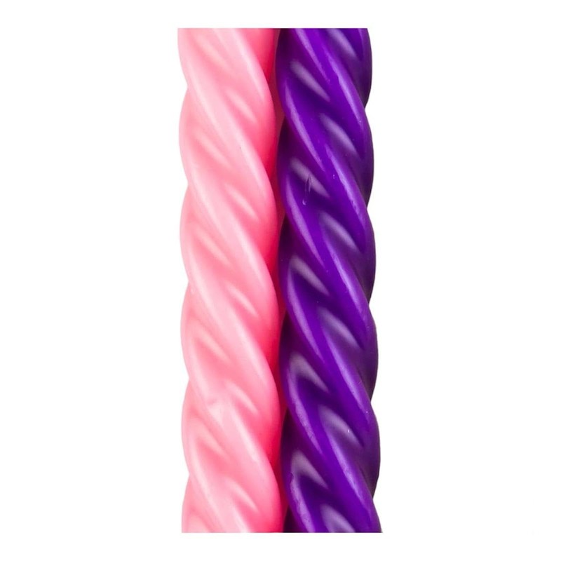 Velas En Espiral Adviento 5 Pzs De 20 cm.