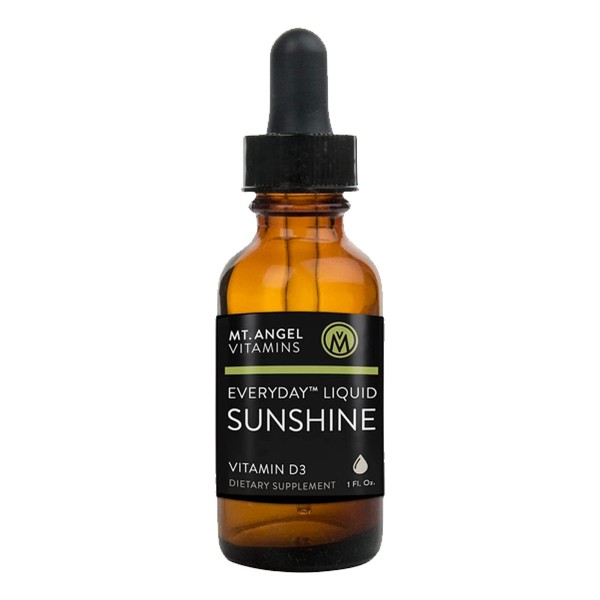 Mt. Angel Vitamins: Everyday Liquid Sunshine. Bone Health, Boost Mood & Immune System, Synthesize Sunshine, 1 oz Drops