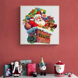 Wooden Puzzle Adults, 265 Pieces Christmas Wreath Wooden Puzzle Adults, 34 x 33.9 m Wooden Puzzle, Irregular Unique Puzzle, Wooden Puzzle Animal Shape, Wooden Puzzle with Wooden Gift Box