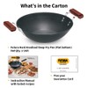 Futura Hard Anodised Flat Bottom Deep-Fry Pan, 3.75 Litre, Black