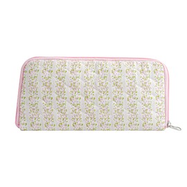WHHJM Cute Floral Bag for Makeup Brushes - Ideal for Travel & Daily Use Makeup Brushes Pouch for Women (Pink Floral)