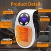 Mini Plug in Heater, Portable Wall Space Heater with Remote,