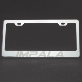 KA Depot One Impala Laser Engraved Stainless Steel License Plate Frame Chrome Screw Cap
