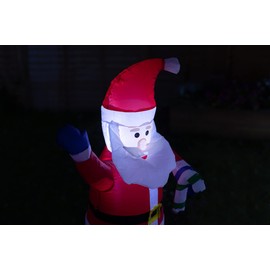 Garden Mile Traditional 1.2m Inflatable Christmas Santa Claus Snowman Christmas Decorations Illuminated Electric Blow Up Giant Xmas Festive Figure Father Christmas Ornaments Outdoors or Indoors Decor