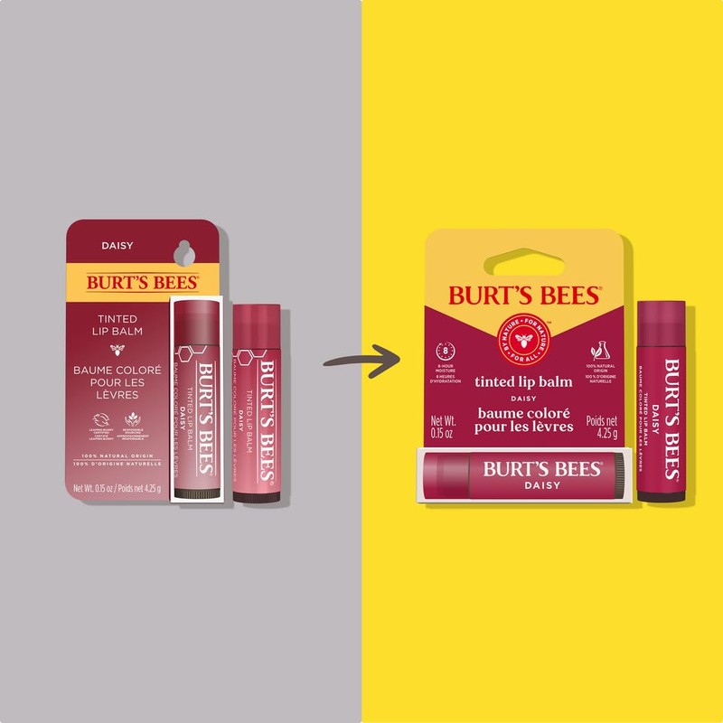 Burt's Bees 100% Natural Origin Moisturizing Tinted Lip Balm, Daisy
