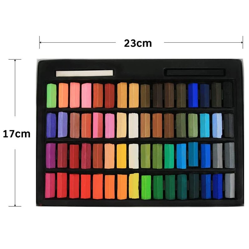 (64色) HASHI ハシ 専門家用 無毒性 ソフト パステル セット - チョーク