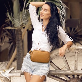 S-ZONE Leather Fanny Pack for Women RFID Blocking Waist Belt Bag Crossbody Purse