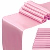 WENSINL Satin Pink Table Runner 12 x 108 Inches Pack