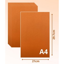 ASENME Colored Cardboard, 15 Units – 250 Grams Textured Cardboard (Orange, A4/15Units)