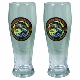 Rivers Edge Products Bass Pilsner Glass (Pack of 2), 24-Ounce