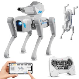 cxjoigxi Smart Robot Dog for Kids, Interactive STEM Robot Pet with Blaster, Voice & Remote Control, App Programming, 30+ Actions, Bionic Walking, Robotic Toy Birthday Gifts for Boys Girls Age 6+