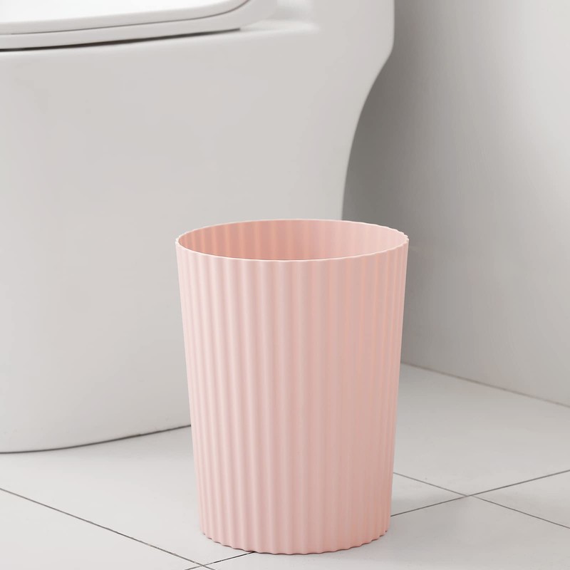 JiatuA Small Trash Can Plastic Wastebasket Round Garbage Container Bin