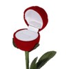 Salmue Ring Box - Flannel Rose Flower Shape Wedding Ring