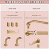 Warm Gold Curtain Rods 2 Pack,1 Inch Disc Curtain Rods