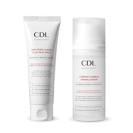 CANDORLOV Lux Duo Set - 1x Red Pore Mud Pack & 1x Bubble Sparkle Mask