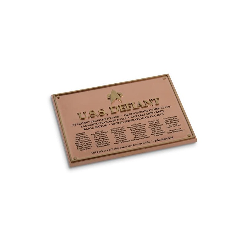 Eaglemoss Star Trek Deep Space Nine U.S.S. Defiant Dedication Plaque