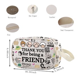 Lywjyb Birdgot Golden TV Show Clear Makeup Bag 80's TV Sitcom Golden Sisters Merch Female Friendship Gift (Being A Friend Cbag CA)