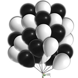 White and Black Balloons Small 5 Inch Balloons Black And White Party Balloons Decorations for a Wedding Birthday Party Baby Shower Gender Reveal Party Decoration 30 Pack