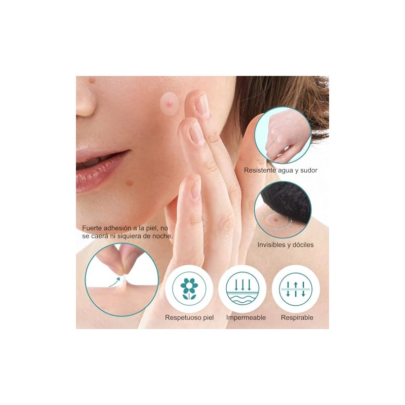 Pimple Patches 720 Parches, Parches para Acne Hidrocoloides, 2 Tamaos
