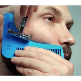 Beard Bro Beard Shaping Tool for Perfect Lines and Symmetry (Various Colors) - Blue