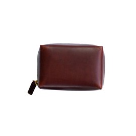 Eito Miyanaga Collaboration Leather Square Pouch, brown (mocha)