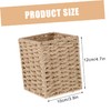 SEWACC 1Pc Hand Woven Storage Box Compact Woven Basket for