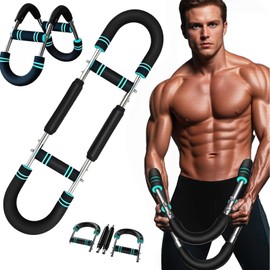 Cilnos Saker Twister Arm Trainer, Adjustable Chest & Arm Workout Equipment, Portable Home Gym Fitness Device for Men, Strength Training Bar for Arms, Shoulders, Chest, Grip & Rehabilitation