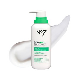 No7 Derm Solutions Hydrating Facial Cleanser - Gentle Cream Face Wash Formulated with Ceramides, Niacinamide & Adaptogens to Help Maintain Skin's Moisture Barrier - For Dry & Sensitive Skin (8 Fl Oz)