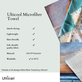 Ulticool Microfibre Towel – Beach Sea Palm Tree – 160 x 80 cm – Lightweight Travel Towel Quick Drying Bath Towel Beach Towel Sauna Towel Microfibre Microfibre – for Travel Fitness Sports Beach