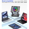 YTech Laptop Stand,with 360°Rotating Base,External Cooling Fan,Adjustable RGB Lighting,Ergonomic Foldable