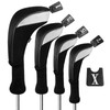 Andux 4pcs/Set Golf Wood Club Head Covers 460cc Driver with