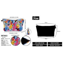 FAVORTALK Cosmetic Bags 2 Pcs Ladies Make Up Bag with Zipper Portable Cosmetic Bags Small Travel Zippered Pouch Bag for Cosmetics Waterproof Make Up Bag, B16811