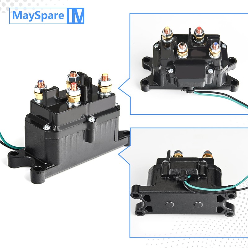 MaySpare 250A Winch Solenoid Relay Contactor 12V Winch Relay for