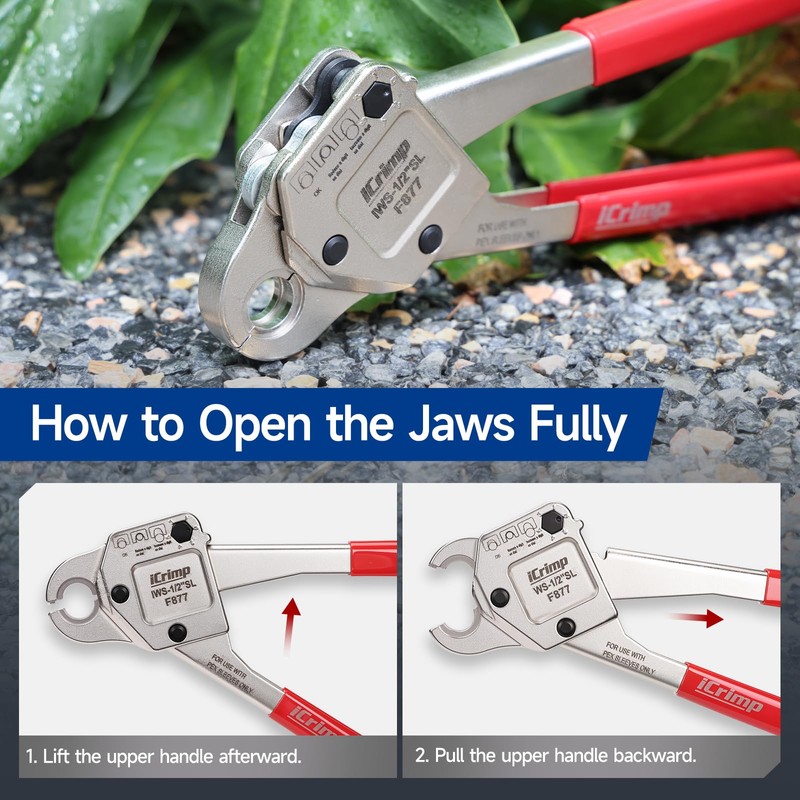 iCrimp Stainless Steel Pressing Sleeves Crimping Tool for PEX Pipe