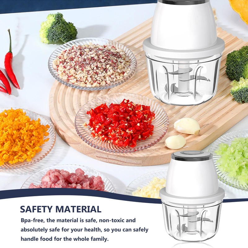 Zwiebelschneider Elektrisch, 350ml Zwiebel Zerkleinerer Elektrisch Multizerkleinerer Küche USB-Aufladbar, Universal